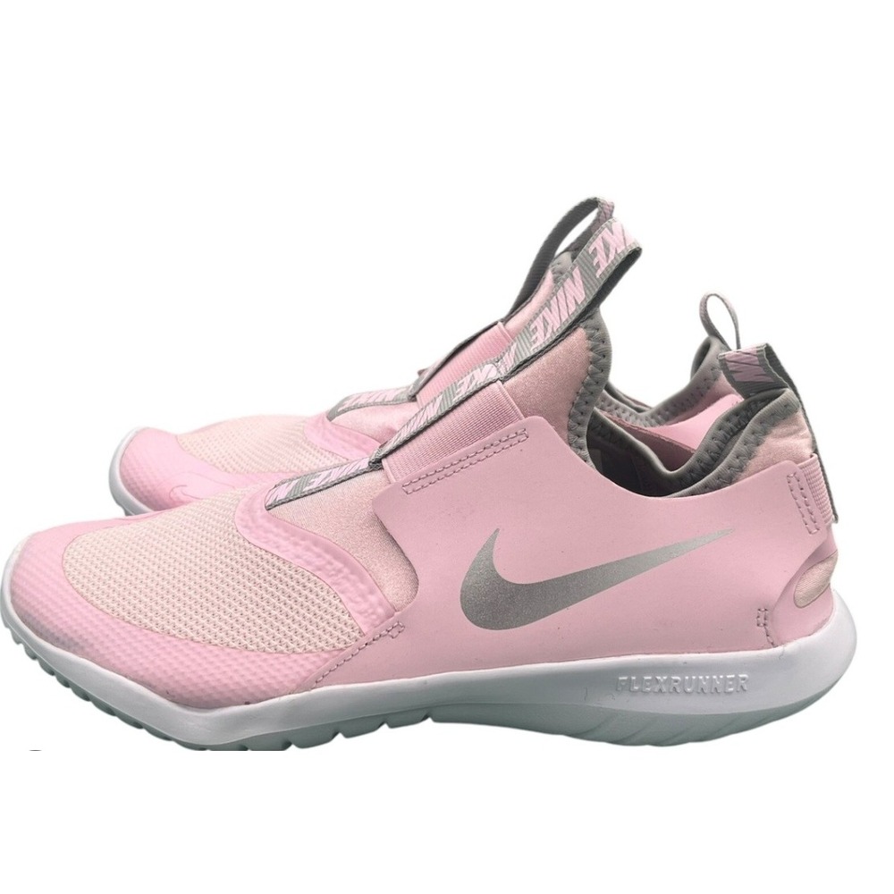Nike Flex Runner Pink Slip-On Running Shoes Girls Size 5 Athletic Sneakers